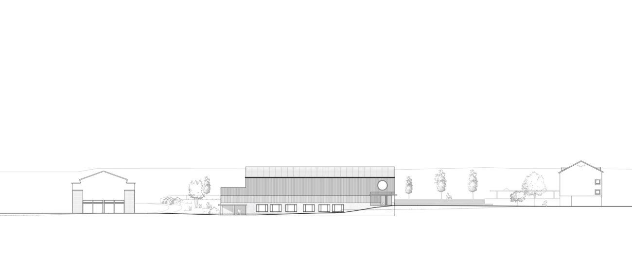 Fassade 2. Rang öffentlicher Projektwettbewerb Schulhaus Chilefeld Dagmersellen